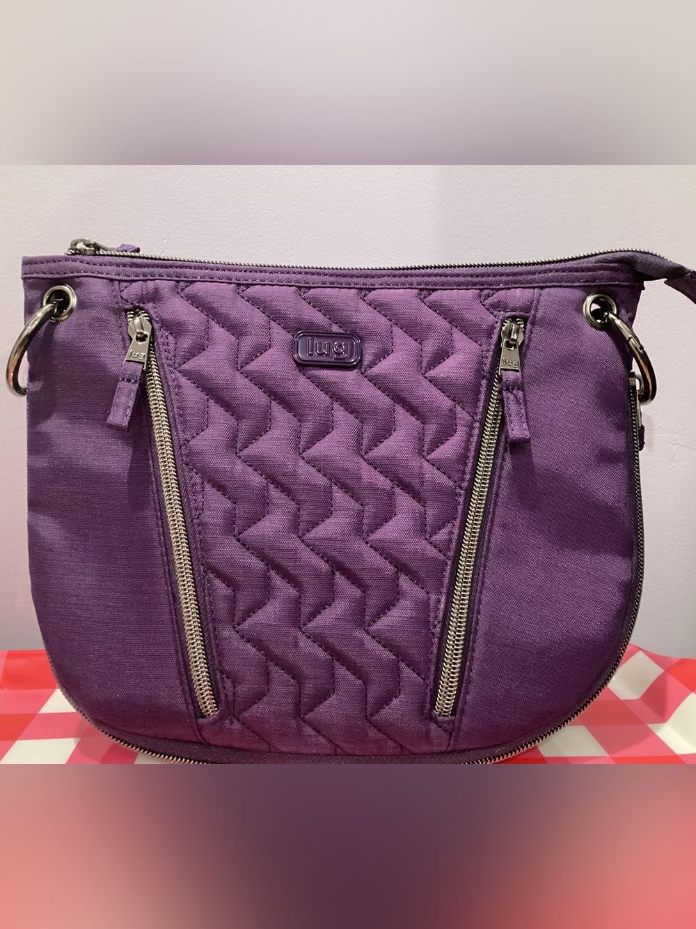Lug Swivel Convertible Crossbody Bag. Brushed Concord Purple. NWOT. With Drizzle - Picture 6 of 12